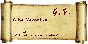 Guba Veronika névjegykártya